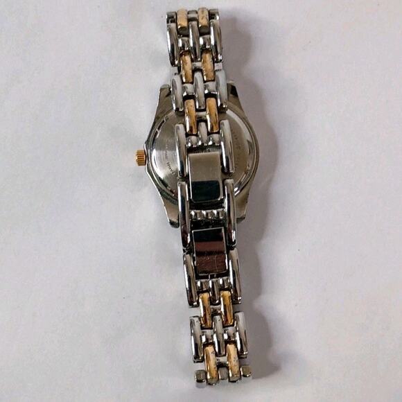 Vintage Two-Tone Disney Women's Mickey Mouse MUO159 Date Quartz Watch - Working - Picture 10 of 14